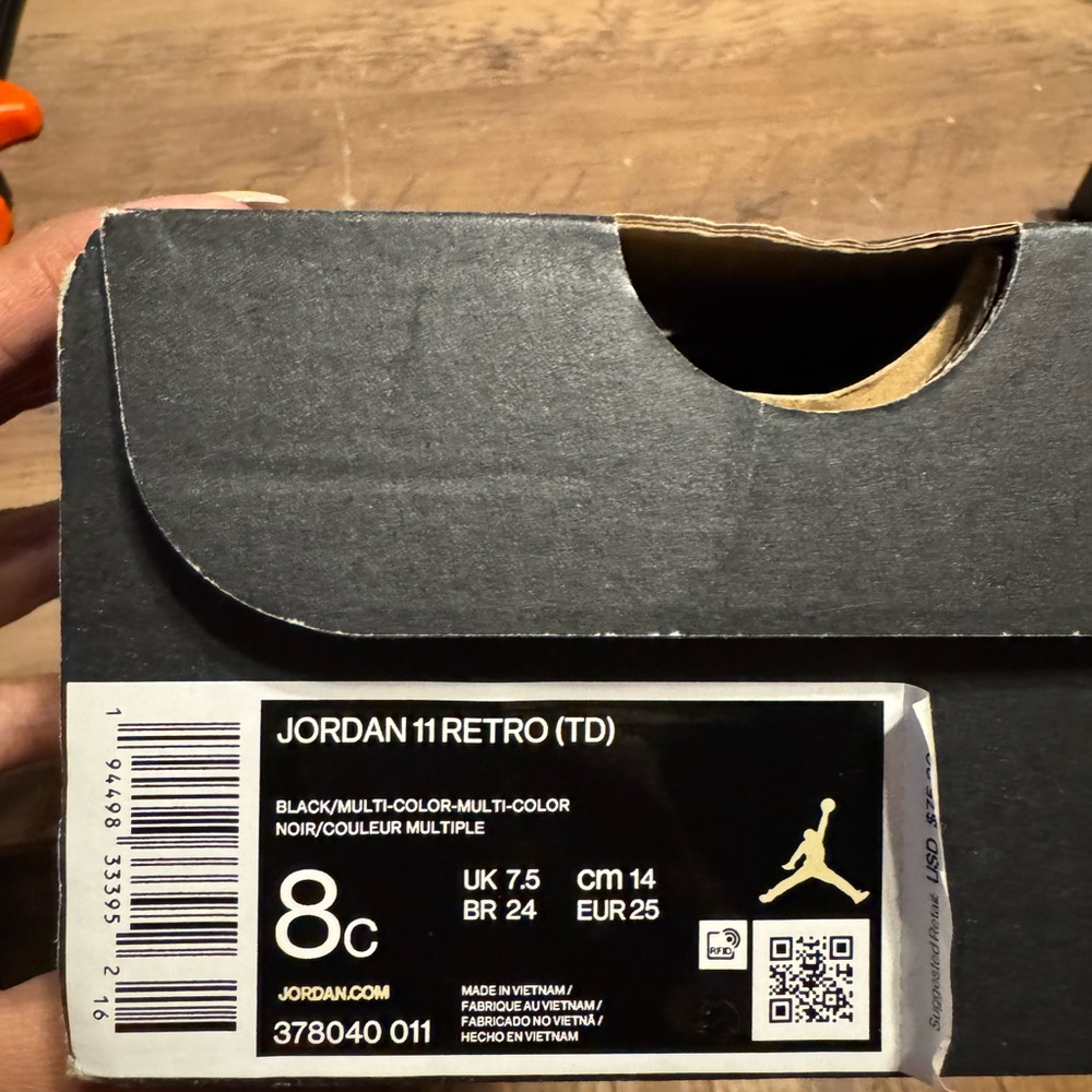 Air Jordan 11 Retro TD in Black and Multi-Color